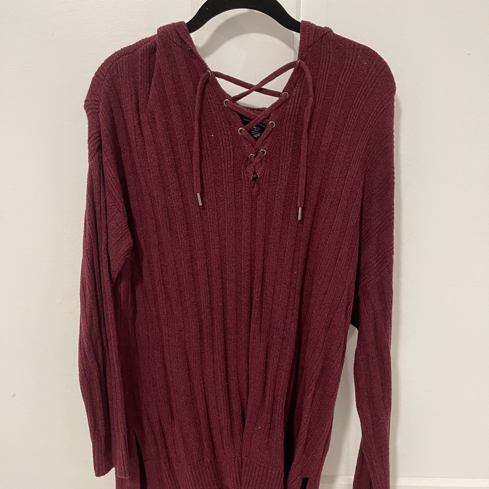 burgundy sweater